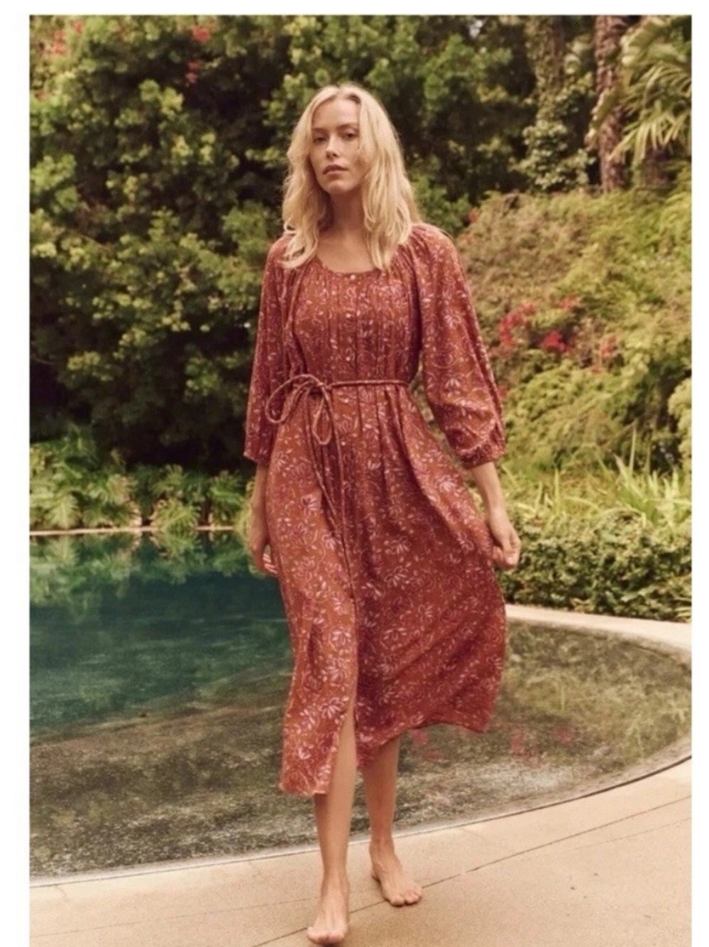 THE GREAT. The Shoreline Coverup maxi dress size 2 100% cotton